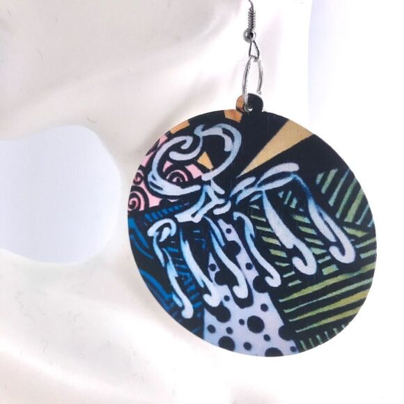 Afro pic Earrings  - Picture 2 of 2